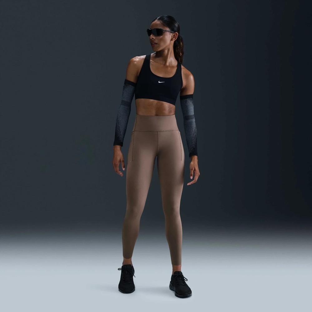 Nike Swift High-Waisted 7/8 Running Leggings Womens Small Mink‎ Brown HJ2252 233
